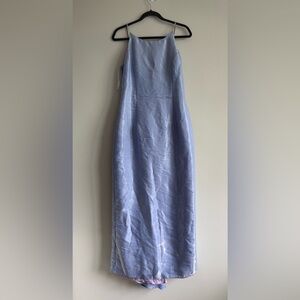 Vintage Scott McClintock Periwinkle Purple Sleeveless Satin Formal Prom Dress